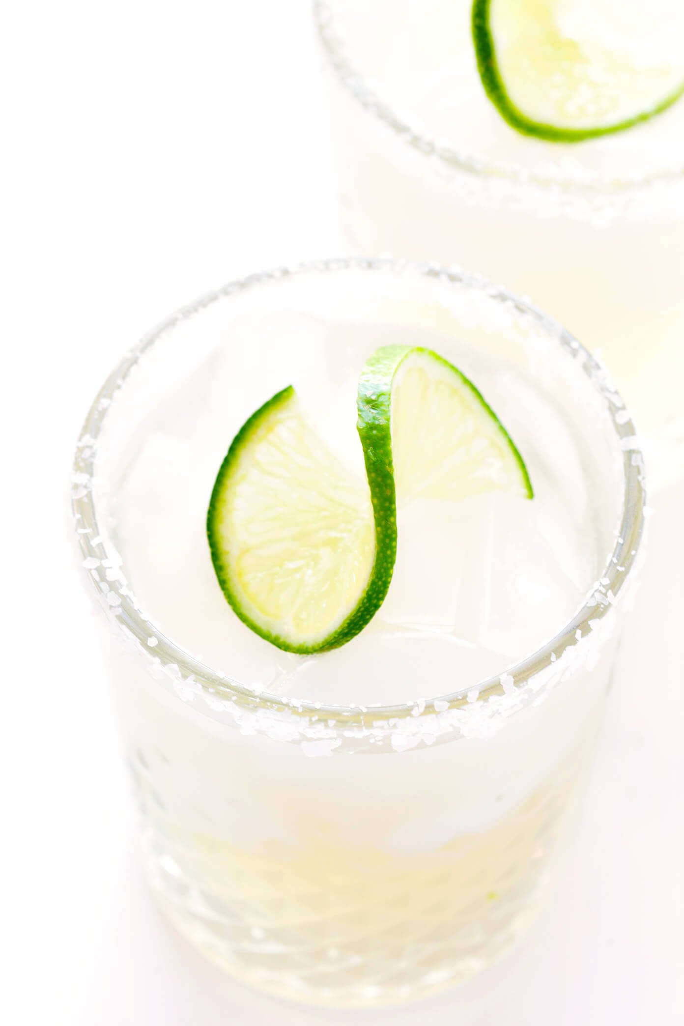 Margarita Recipe in Glasses with Salt Rim